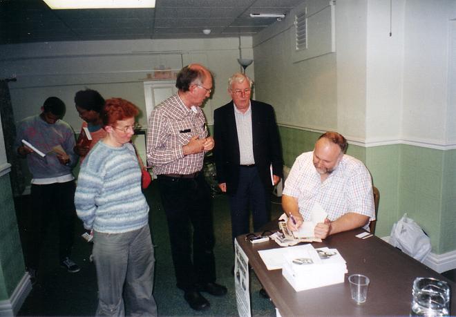 Stephen Roberts signs copies of The Chartist Prisoners