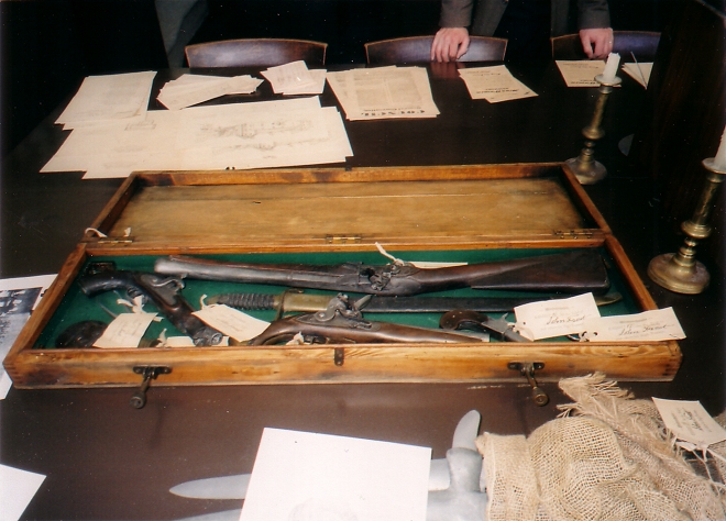 Replicas of the weapons used in the Newport insurrection
